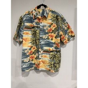 O'Neill Hawaiian Shirt - Medium- Airbrush‎ Madness - 100% Cotton Resort Wear